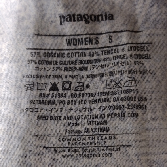 Patagonia Kamala Twist Dress Women's S Black Blue Sporty Athletic Outdoors - Picture 7 of 7